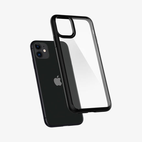 075CS27135 - iPhone 11 Pro Max Case Ultra Hybrid in crystal clear showing the back